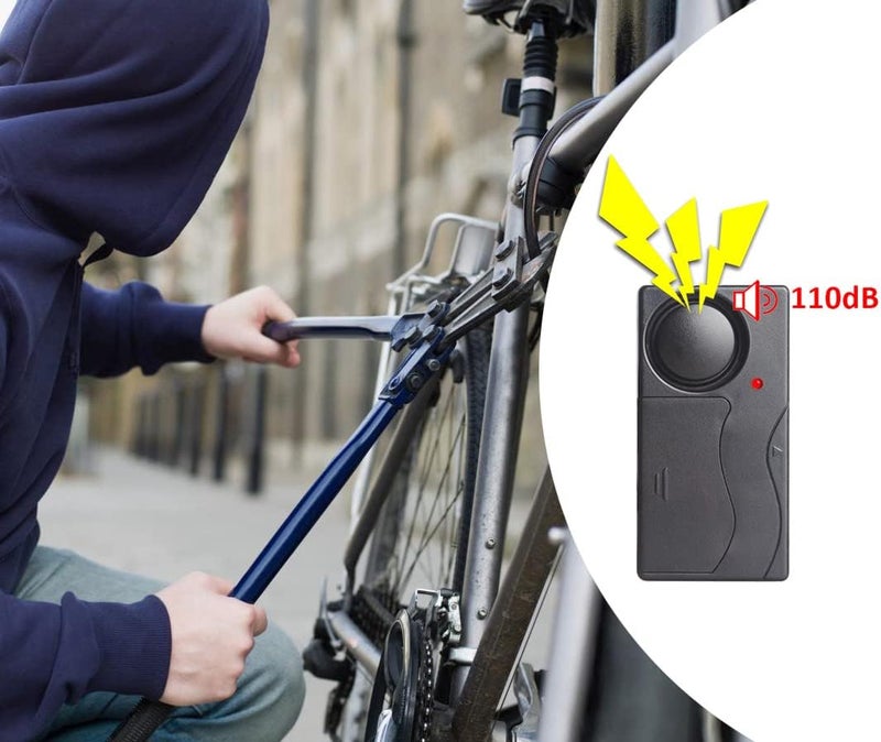 Lancoon 2 Packs Anti-Theft Vibration Alarm, 110dB Loud Sensitivity Adjustable Motion Sensor Burglar Safety System for Door Window Bike Motorcycle Motorhome - Image 3